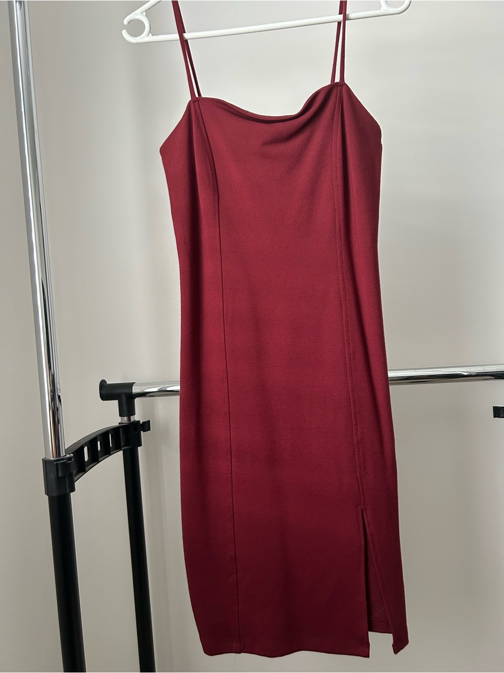 Forever 21 Burgundy Spaghetti-Strap Mini Dress